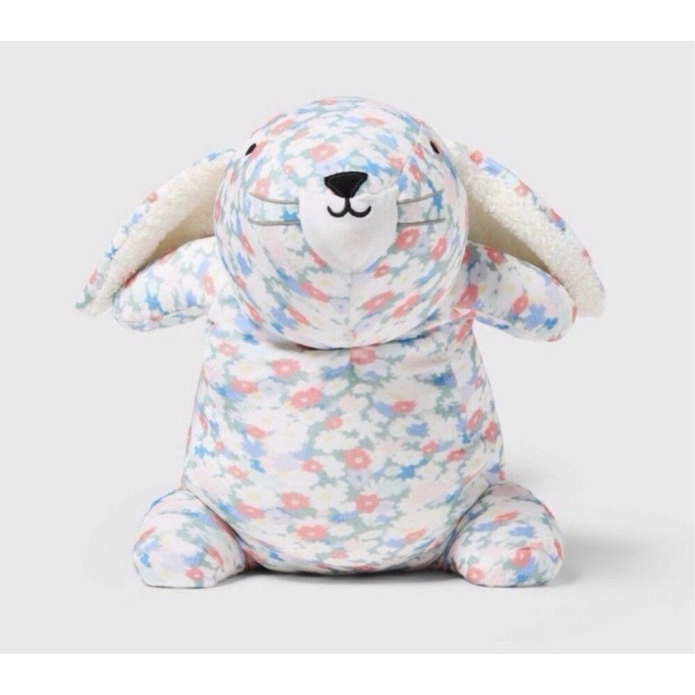 Pillowfort Floral Bunny Weighted Plush Kids Throw Pillow Sensory Friendly